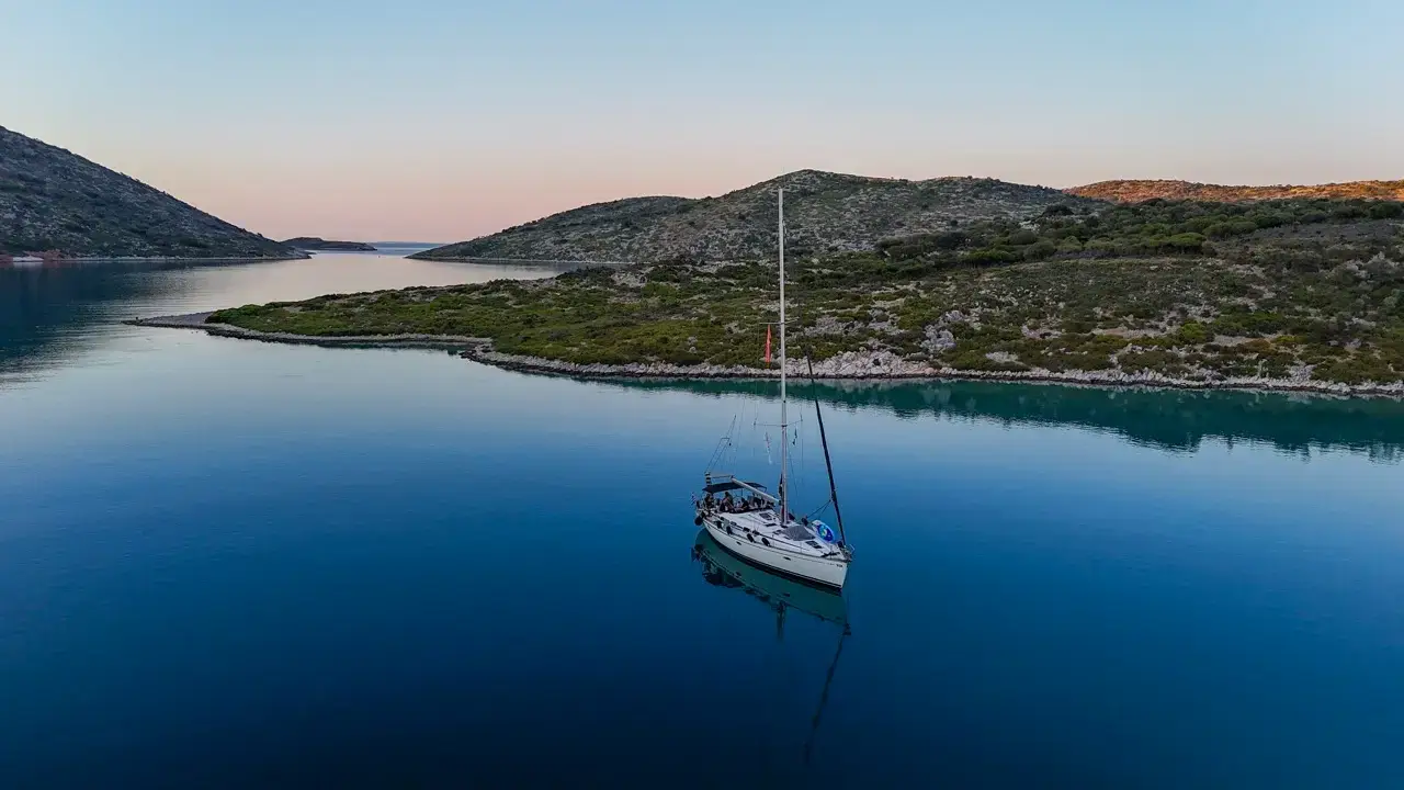 Evening sailing Kyra Panagia