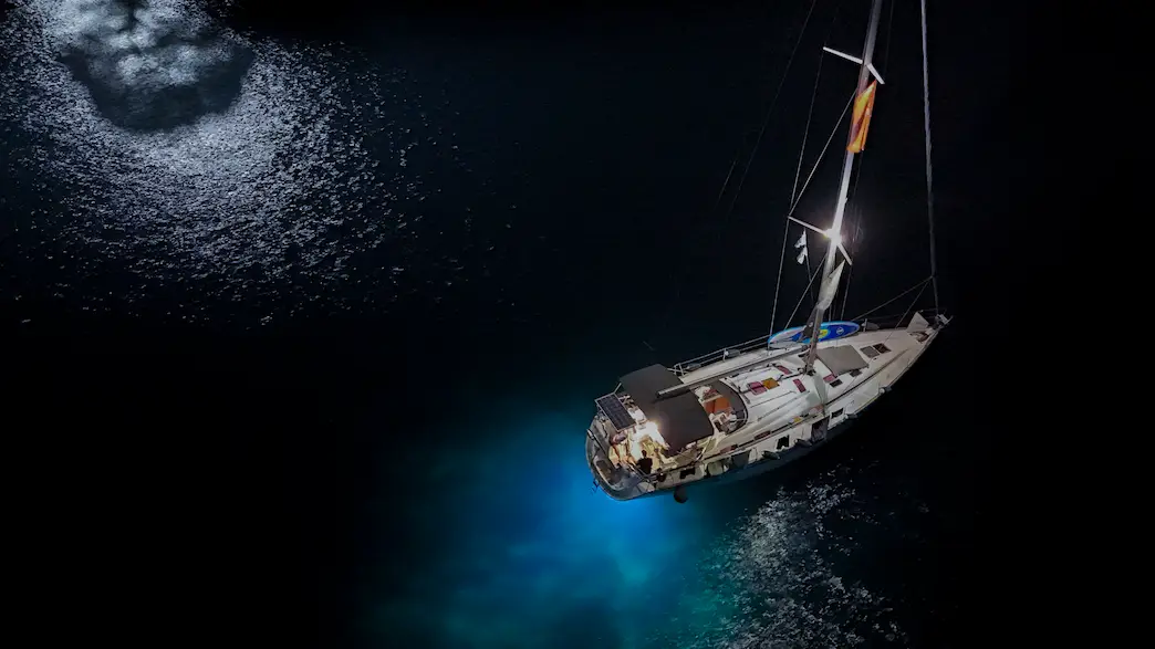 Night anchoring Halkidiki